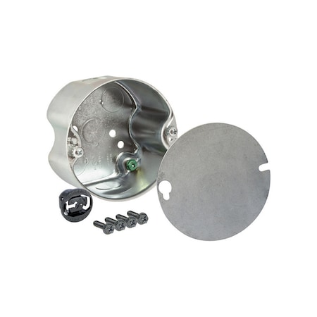 Raco Raco 22.4 cu in Round Steel 1 gang Fan Box Gray 299